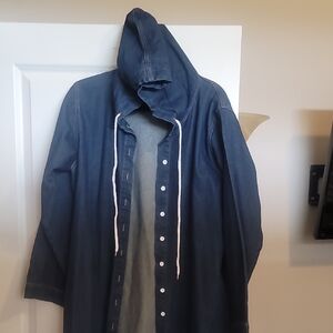 Women's Denim Hooded Dress/Duster